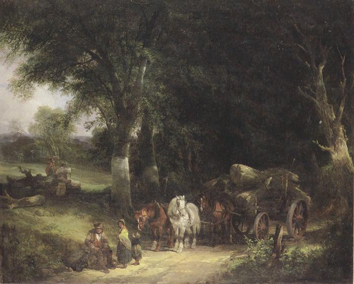 William Shayer Carging Timber in the New Forest (mk37) France oil painting art